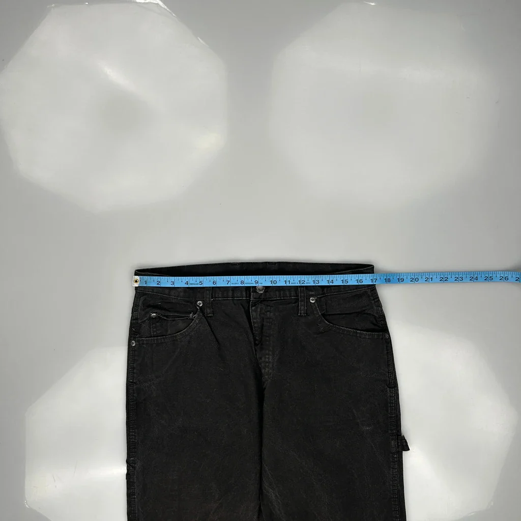 Dickies Carpenter Trousers - 34W 28L Black Cotton - Image 3
