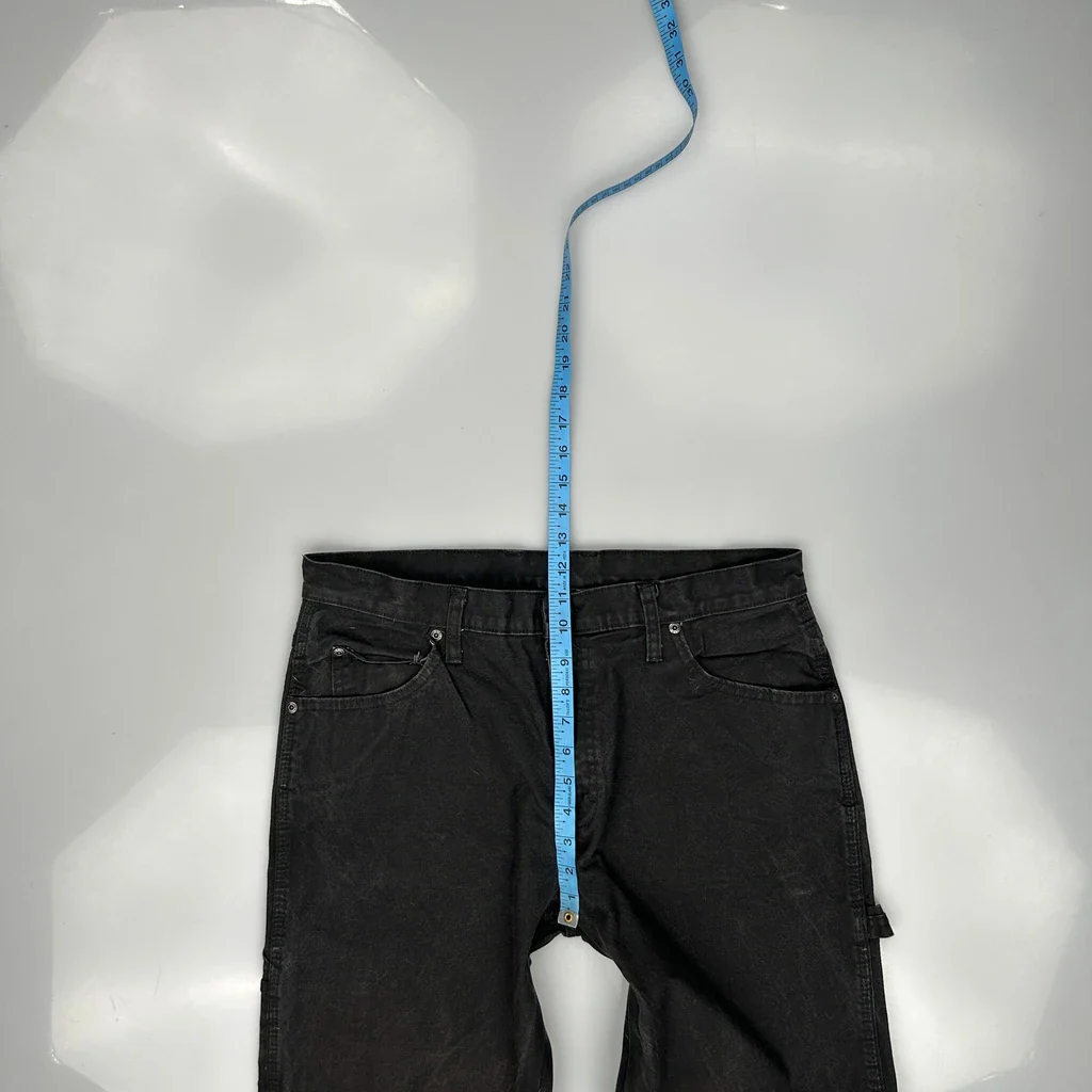 Dickies Carpenter Trousers - 34W 28L Black Cotton - Image 4