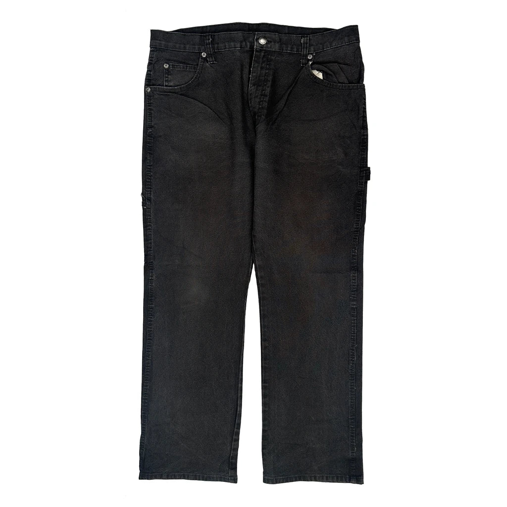 Dickies Double Knee Carpenter Trousers - 36W 29L Black Cotton - Image 2