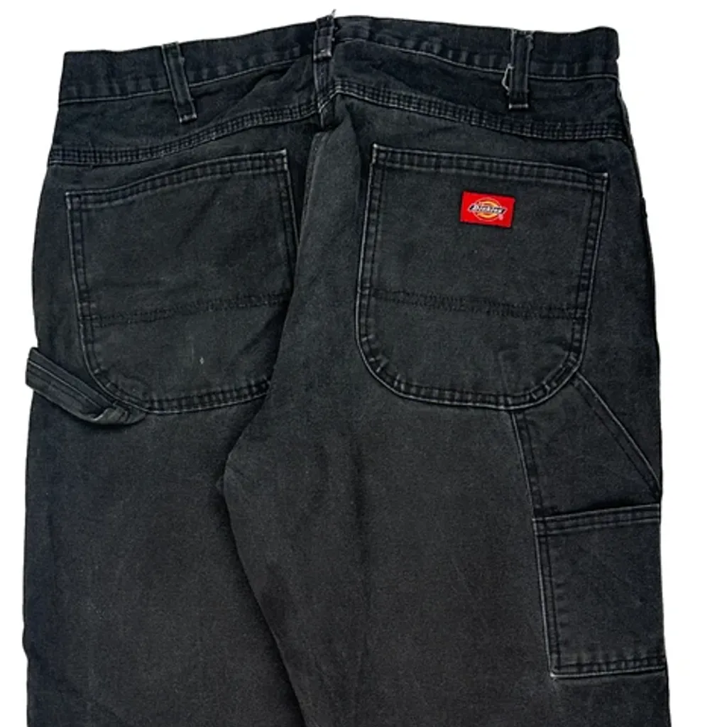 Dickies Carpenter Trousers - 36W 32L Black Cotton - Image 9