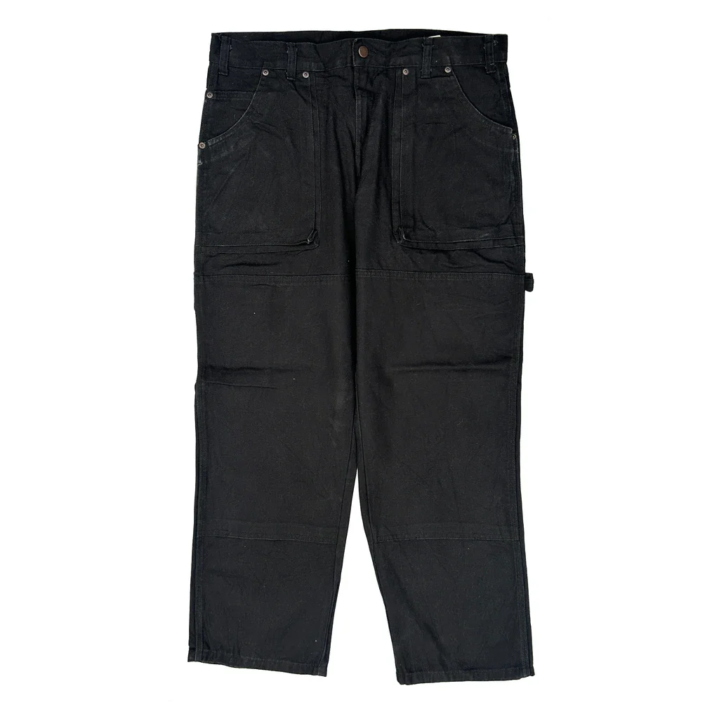 Dickies Double Knee Carpenter Trousers - 36W 30L Black Cotton - Image 2