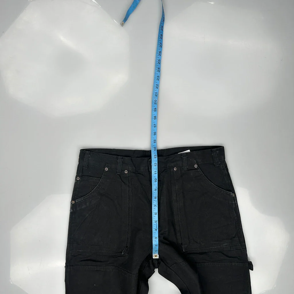 Dickies Double Knee Carpenter Trousers - 36W 30L Black Cotton - Image 4