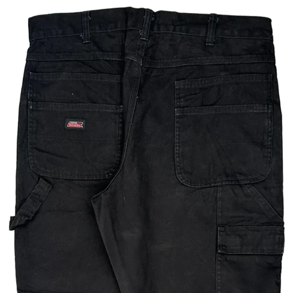 Dickies Double Knee Carpenter Trousers - 36W 30L Black Cotton - Image 7