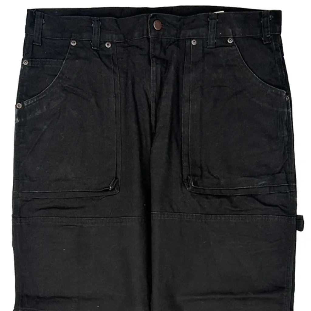 Dickies Double Knee Carpenter Trousers - 36W 30L Black Cotton - Image 9