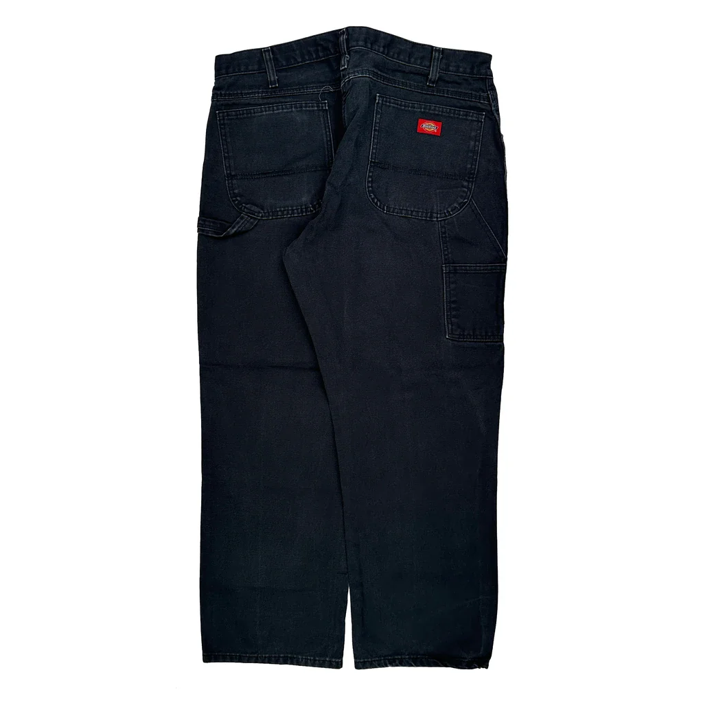 Dickies Carpenter Trousers - 36W 30L Black Cotton