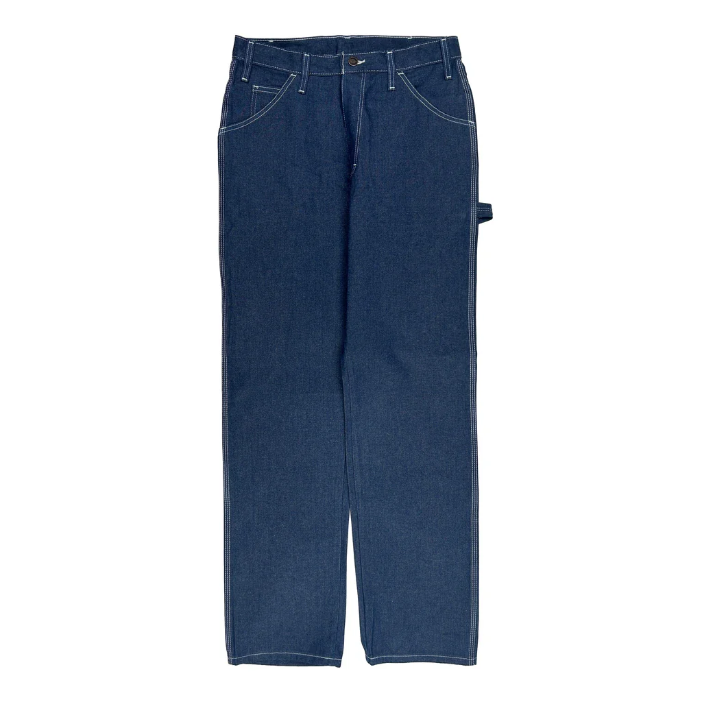 Dickies Carpenter Trousers - 32W 33L Blue Cotton - Image 2