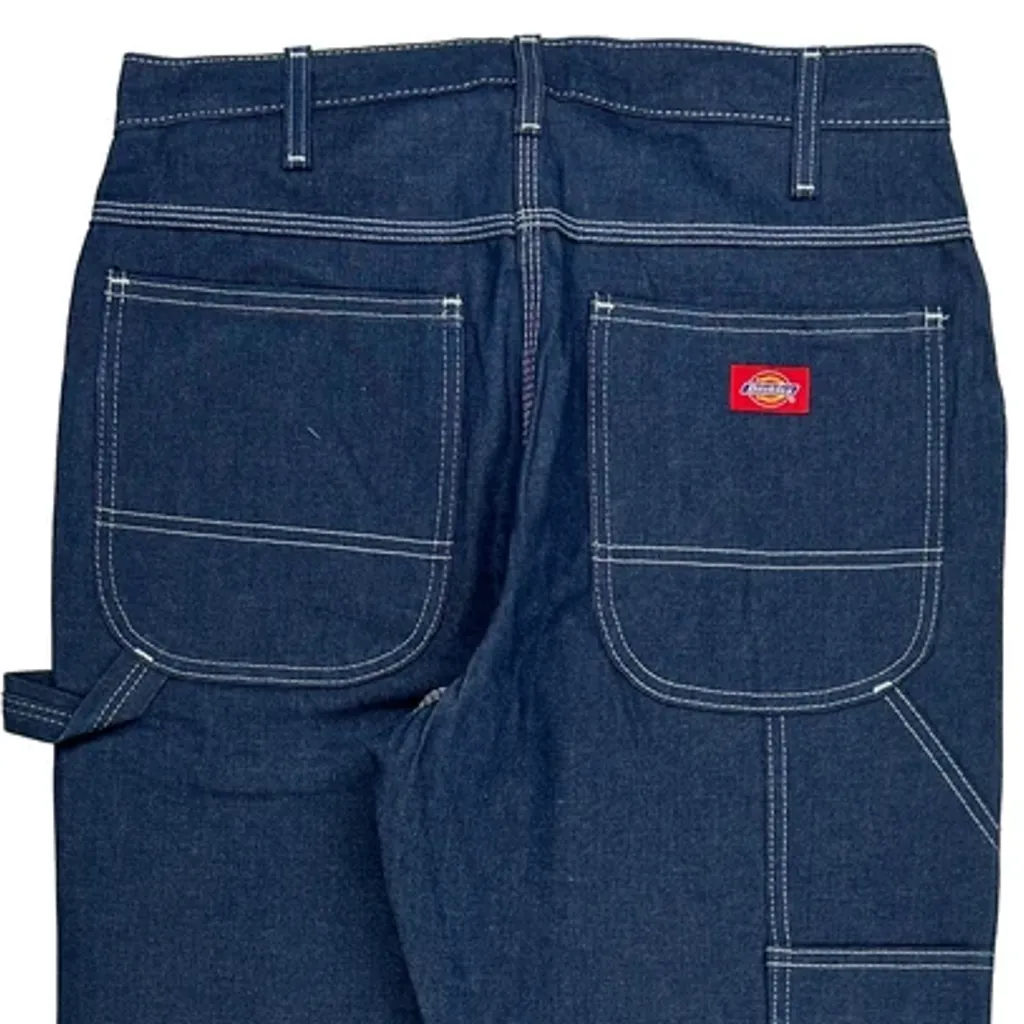 Dickies Carpenter Trousers - 32W 33L Blue Cotton - Image 8