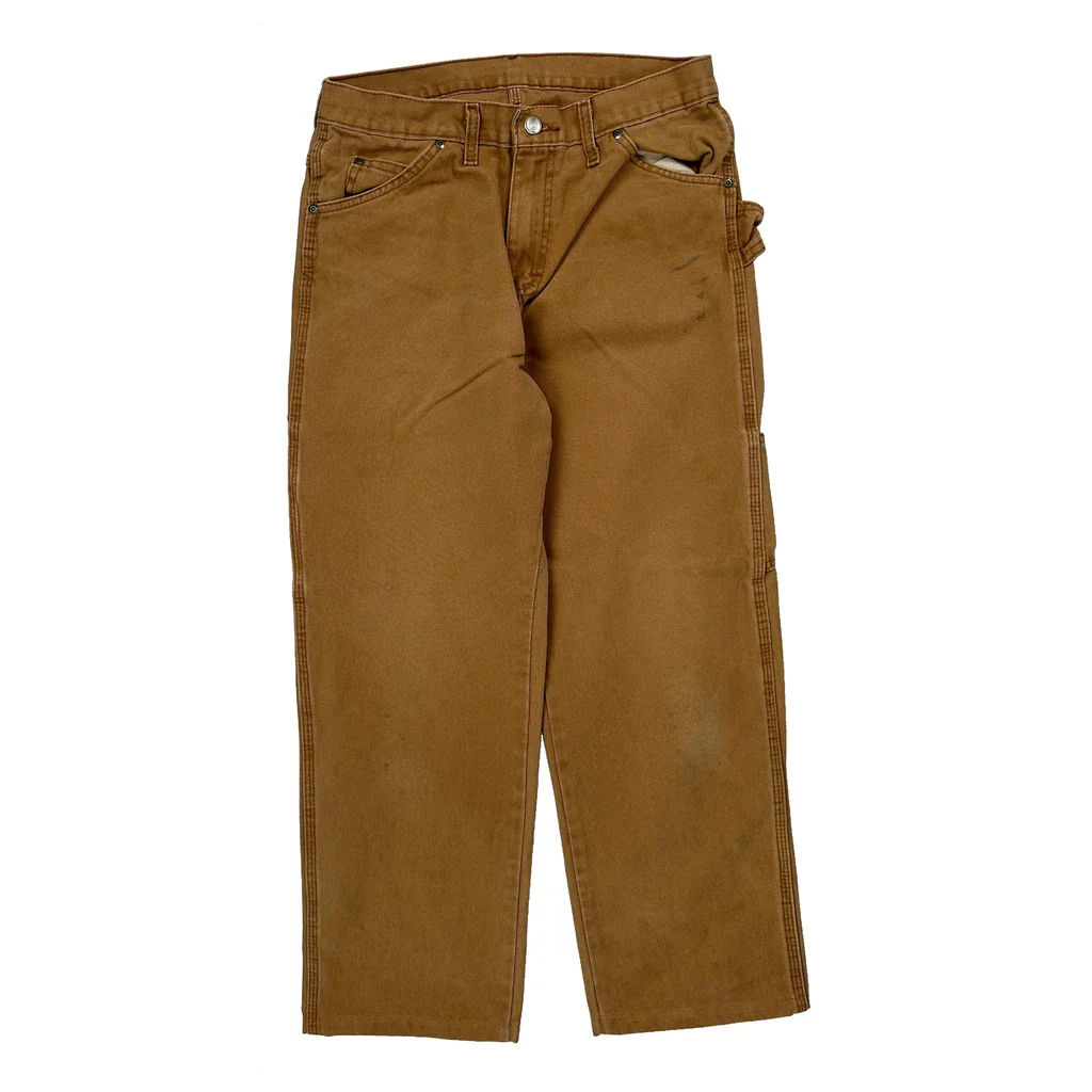 Dickies Carpenter Trousers - 29W 29L Brown Cotton - Image 2