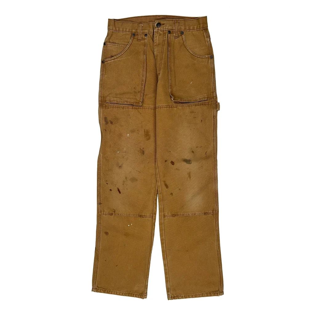 Dickies Double Knee Carpenter Trousers - 29W 30L Brown Cotton - Image 2