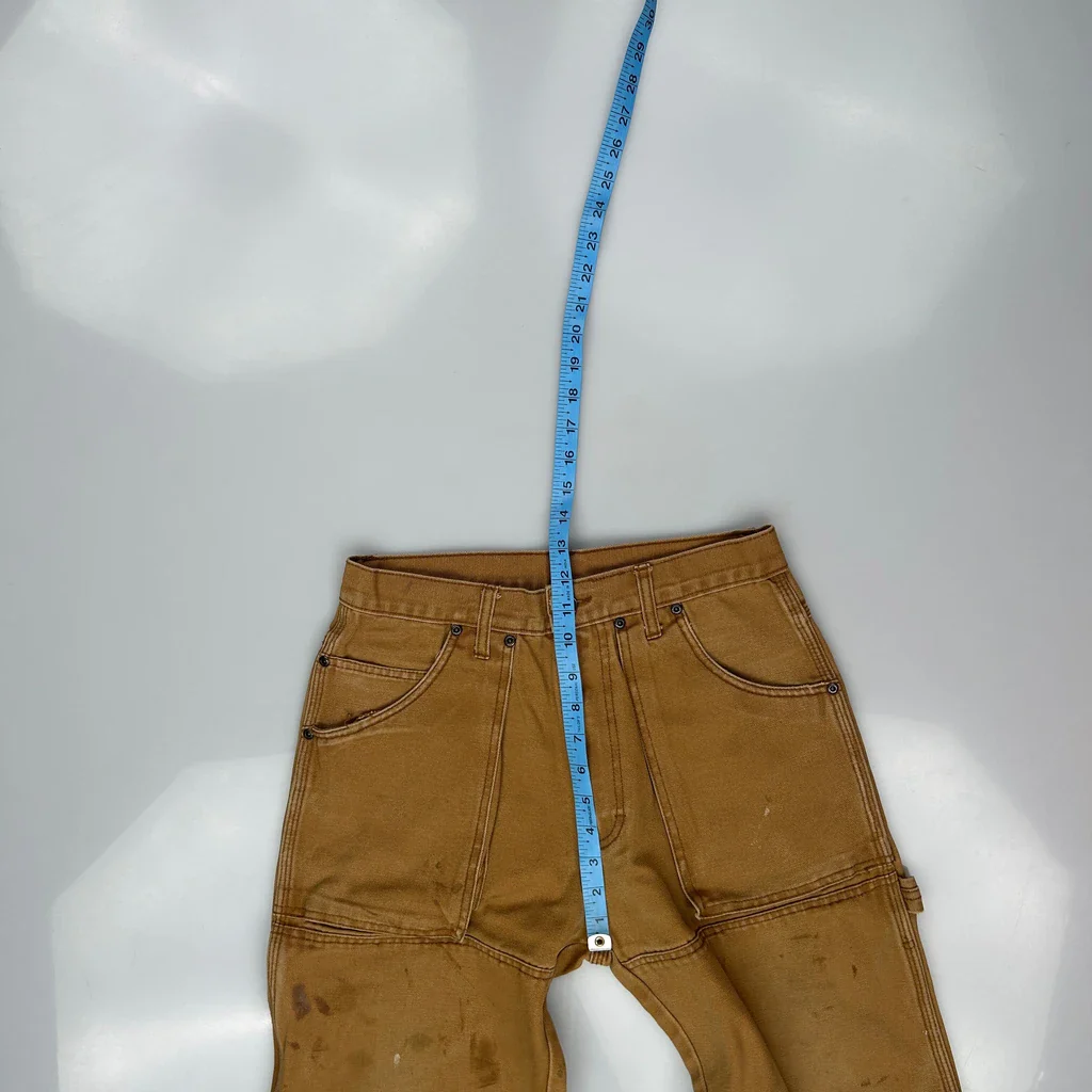 Dickies Double Knee Carpenter Trousers - 29W 30L Brown Cotton - Image 4