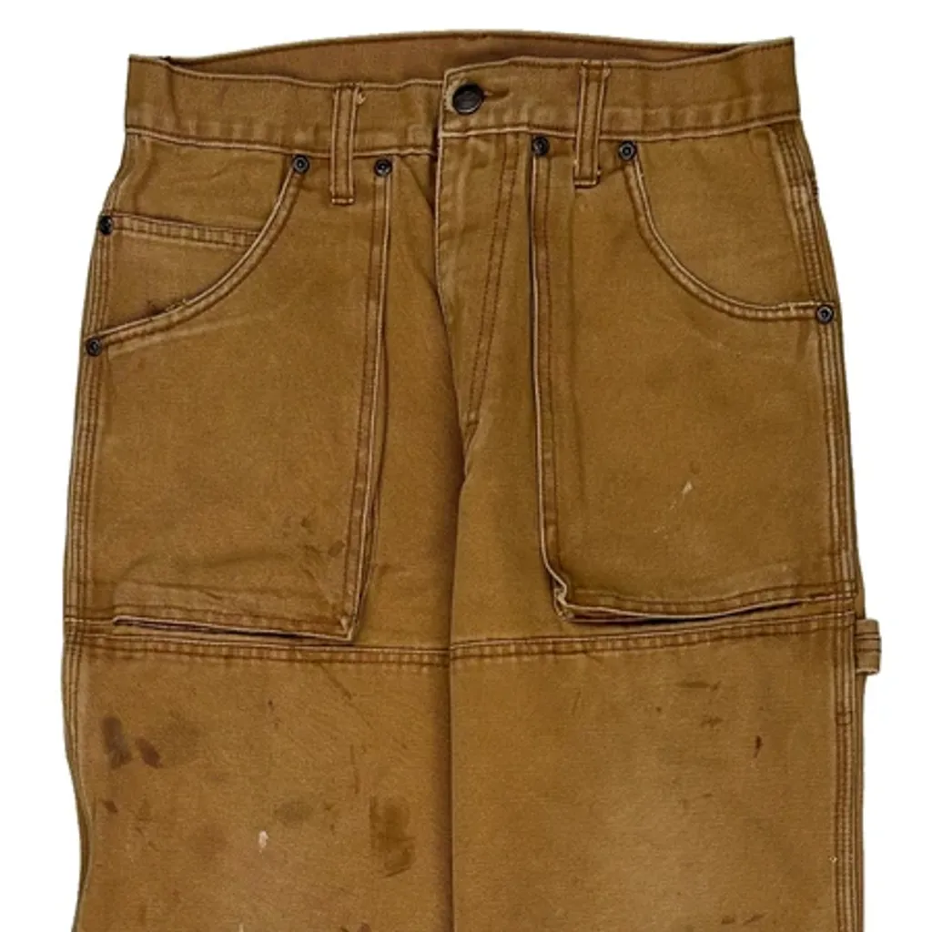 Dickies Double Knee Carpenter Trousers - 29W 30L Brown Cotton - Image 9