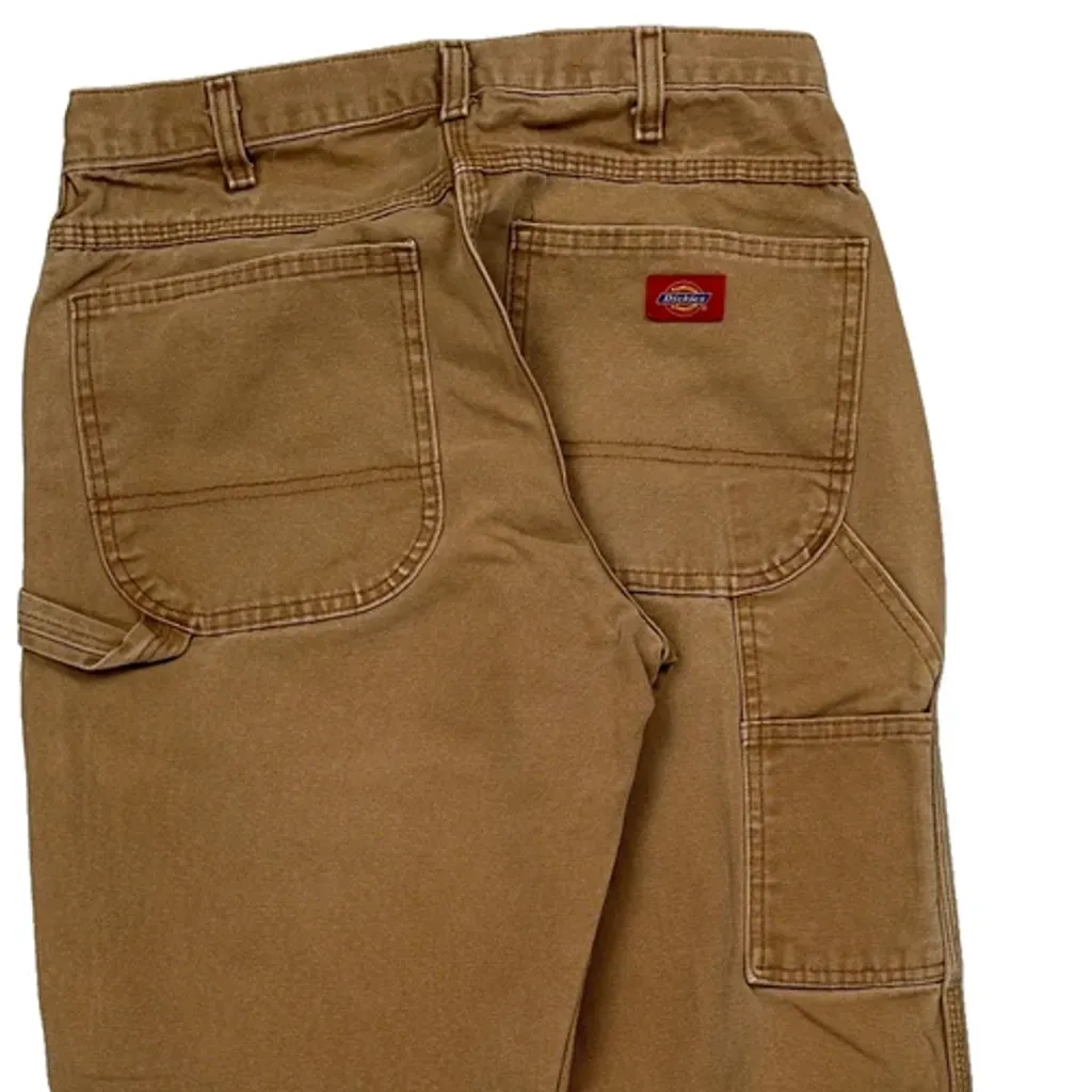 Dickies Carpenter Trousers - 30W 31L Brown Cotton - Image 8