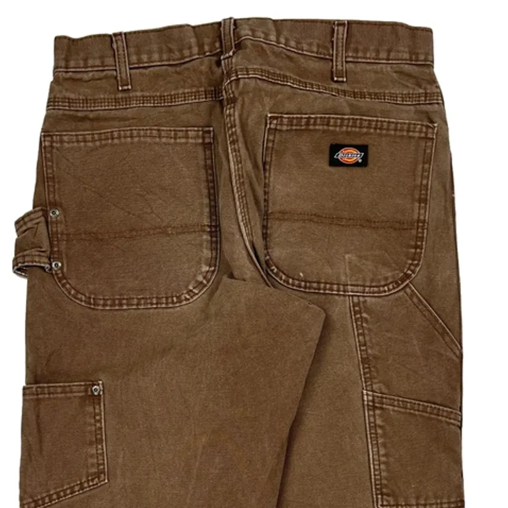 Dickies Carpenter Trousers - 30W 31L Brown Cotton - Image 8