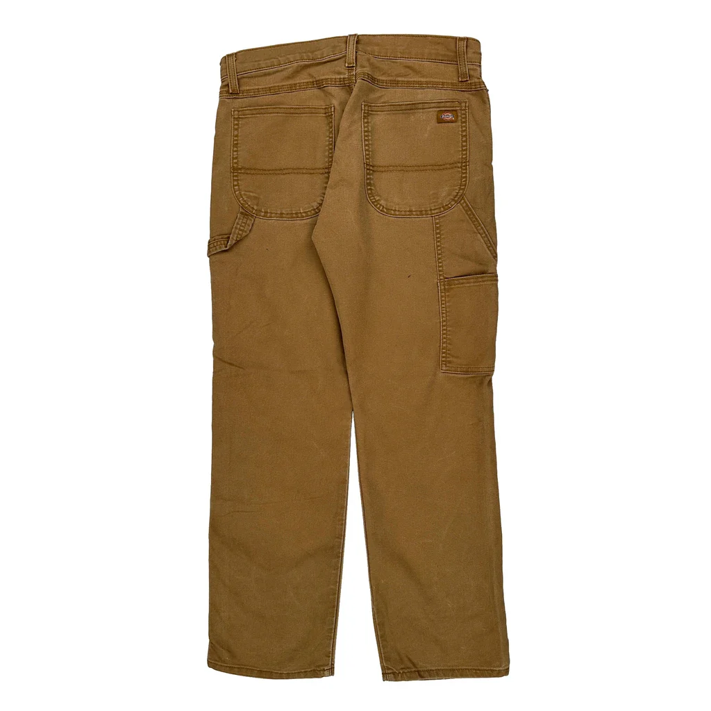 Dickies Double Knee Carpenter Trousers - 30W 30L Brown Cotton