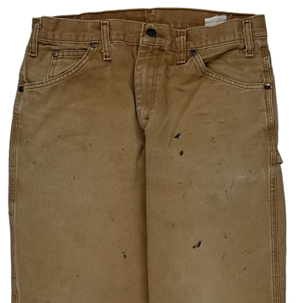 Dickies Carpenter Trousers - 30W 31L Brown Cotton - Image 8
