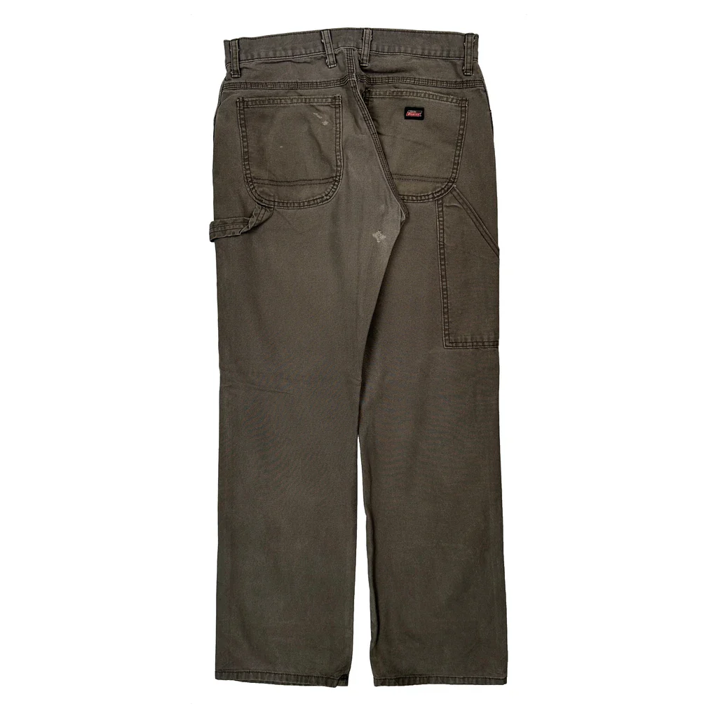 Dickies Carpenter Trousers - 30W 31L Brown Cotton