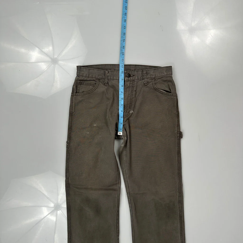 Dickies Carpenter Trousers - 30W 31L Brown Cotton - Image 4
