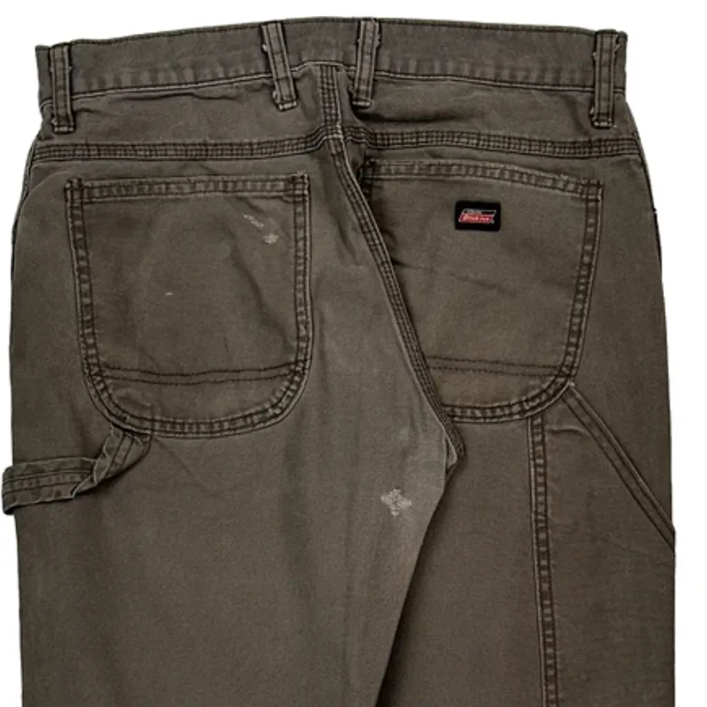 Dickies Carpenter Trousers - 30W 31L Brown Cotton - Image 6