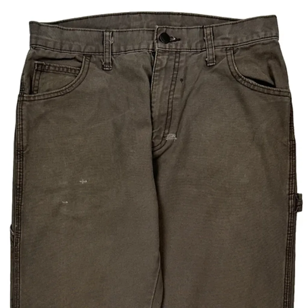 Dickies Carpenter Trousers - 30W 31L Brown Cotton - Image 9