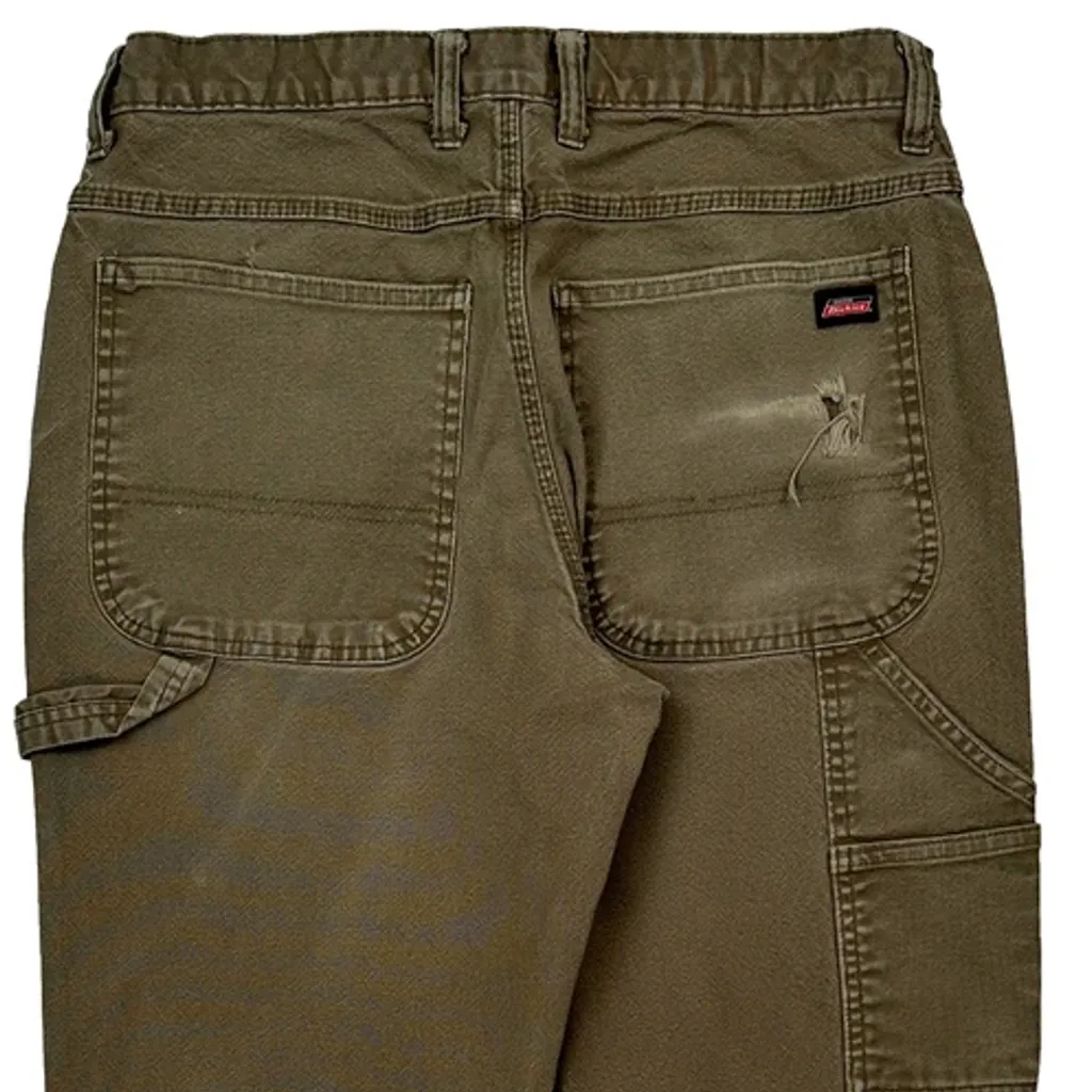 Dickies Carpenter Trousers - 30W 29L Brown Cotton - Image 7