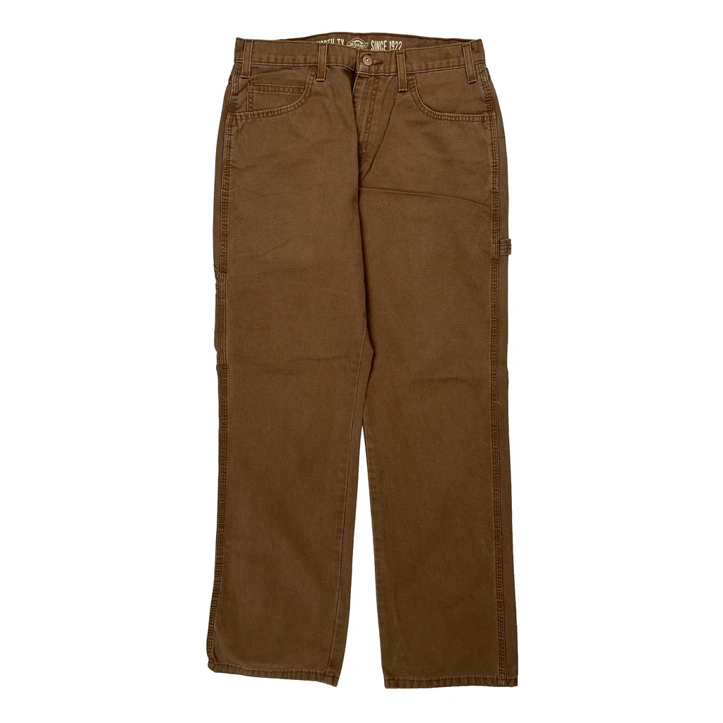 Dickies Carpenter Trousers - 31W 32L Brown Cotton - Image 2
