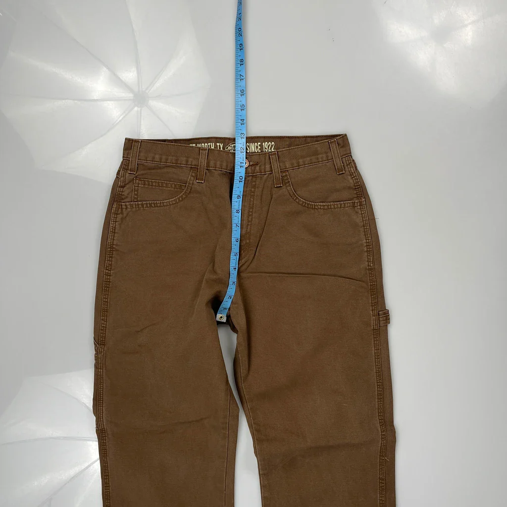 Dickies Carpenter Trousers - 31W 32L Brown Cotton - Image 4