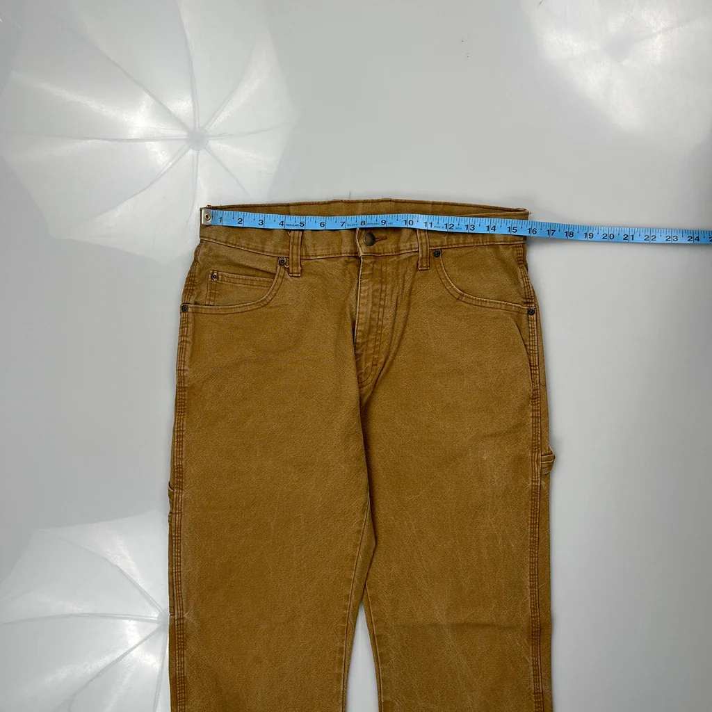 Dickies Carpenter Trousers - 31W 32L Brown Cotton - Image 3
