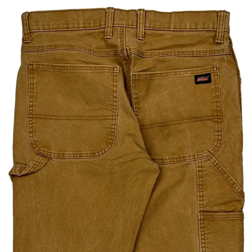 Dickies Carpenter Trousers - 31W 32L Brown Cotton - Image 6