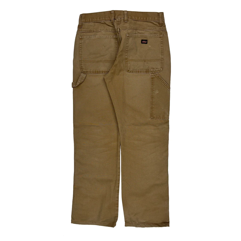 Dickies Carpenter Trousers - 31W 30L Brown Cotton