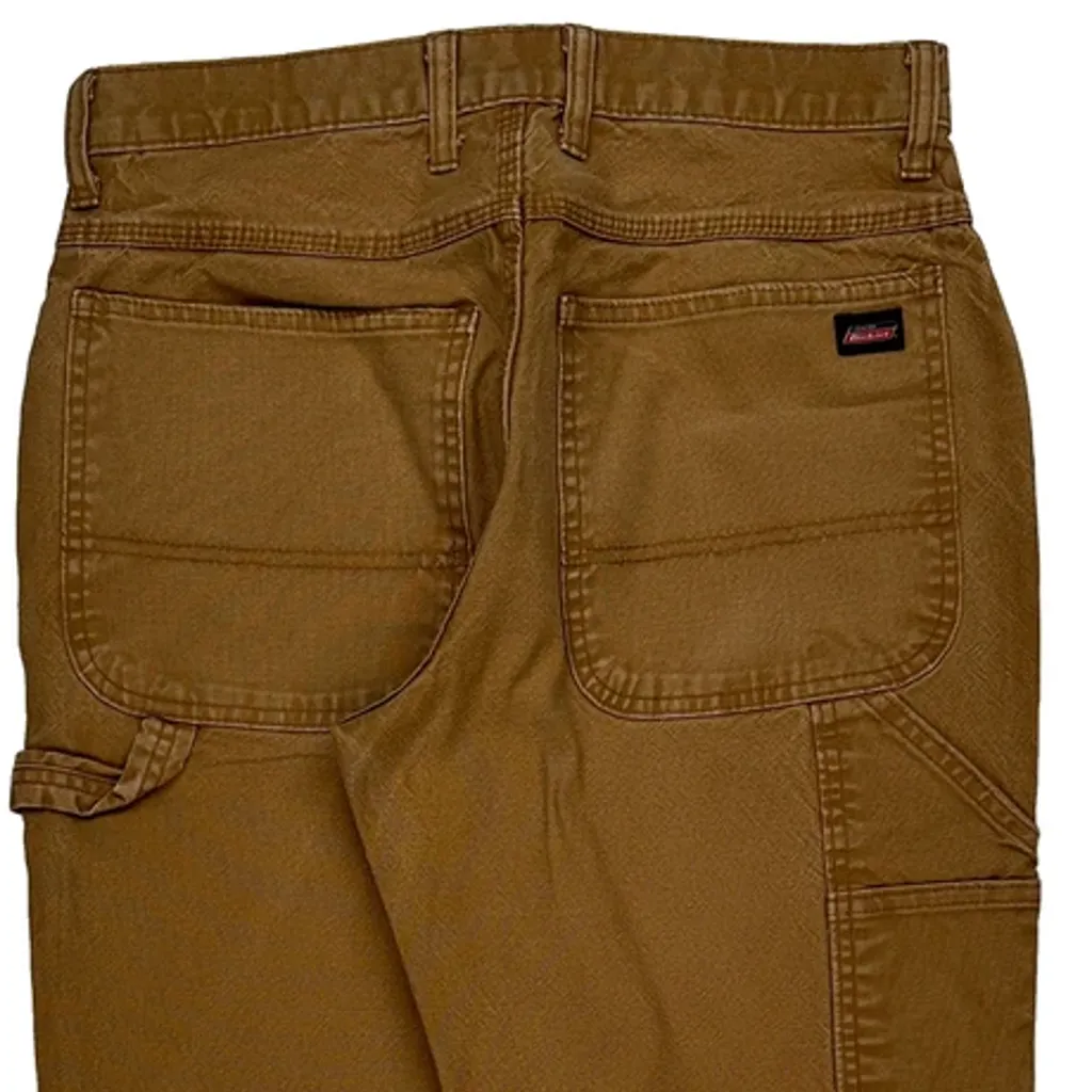 Dickies Carpenter Trousers - 31W 30L Brown Cotton - Image 7