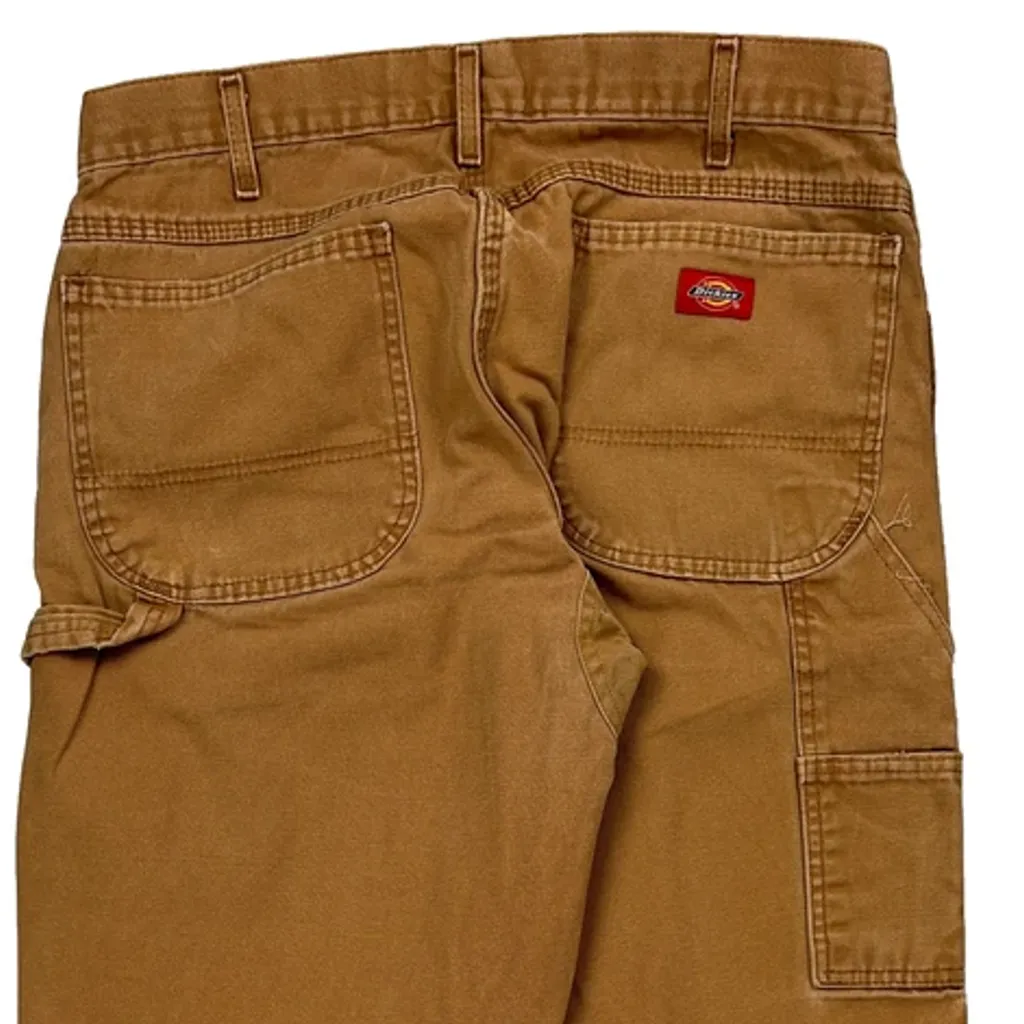 Dickies Carpenter Trousers - 32W 30L Brown Cotton - Image 5