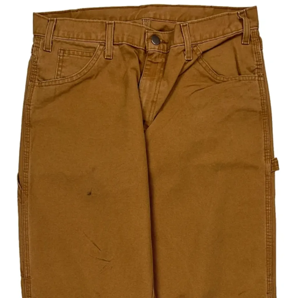 Dickies Carpenter Trousers - 32W 34L Brown Cotton - Image 10