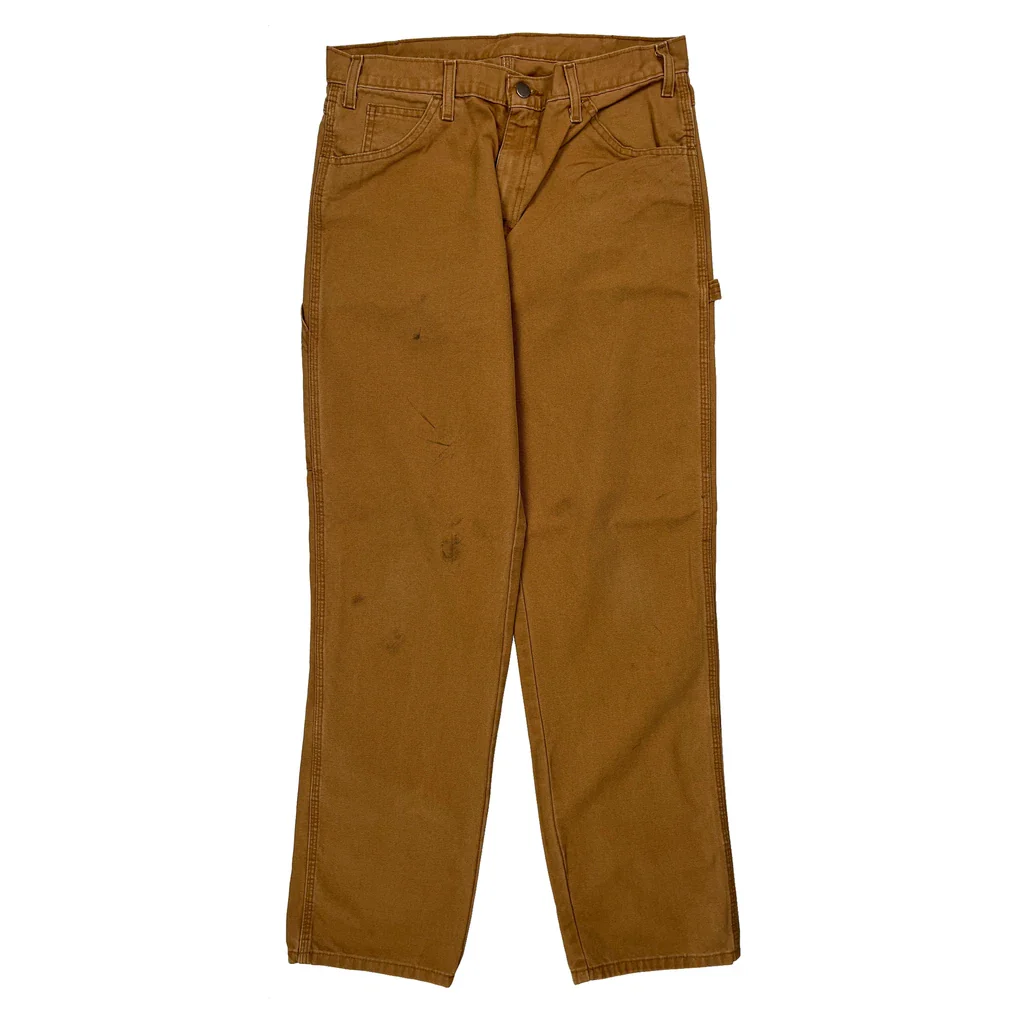 Dickies Carpenter Trousers - 32W 34L Brown Cotton - Image 2
