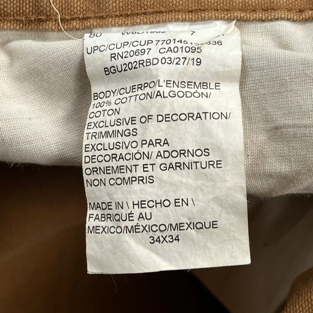 Dickies Carpenter Trousers - 32W 34L Brown Cotton - Image 6