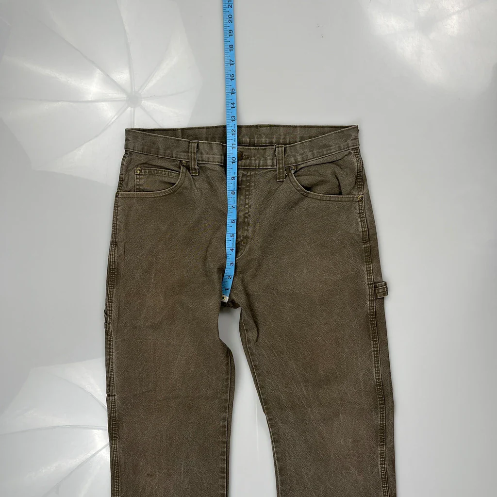 Dickies Carpenter Trousers - 32W 29L Brown Cotton - Image 4
