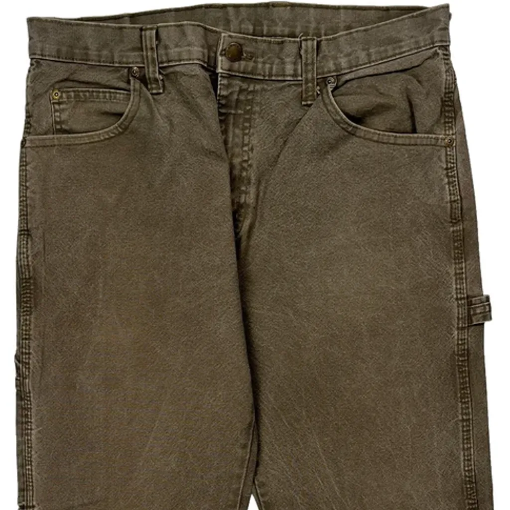 Dickies Carpenter Trousers - 32W 29L Brown Cotton - Image 8