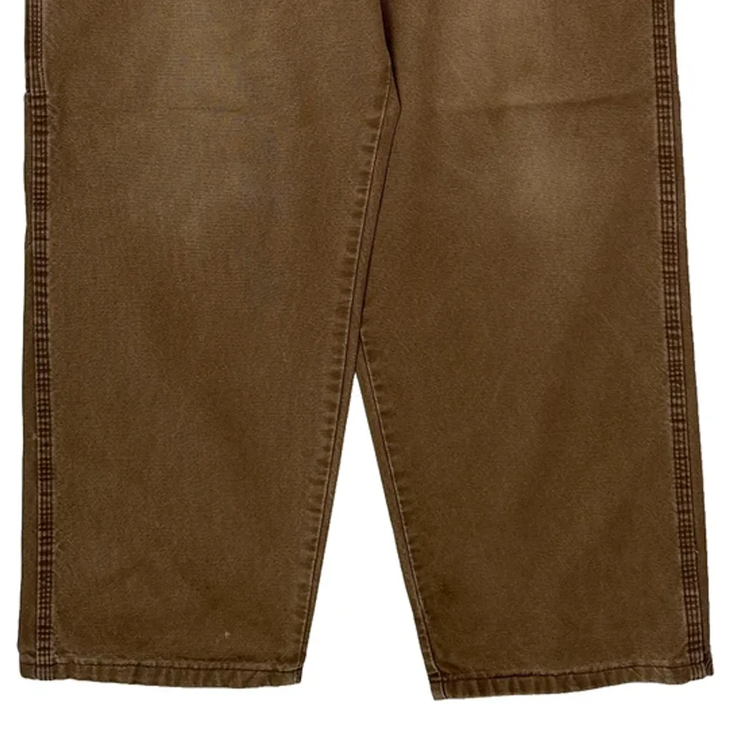 Dickies Carpenter Trousers - 32W 29L Brown Cotton - Image 10
