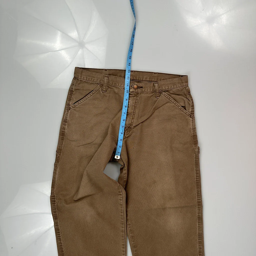 Dickies Carpenter Trousers - 32W 29L Brown Cotton - Image 4