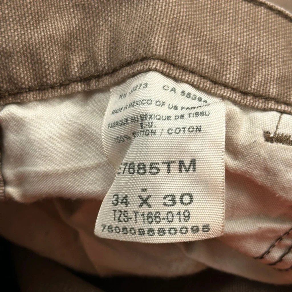 Dickies Carpenter Trousers - 32W 29L Brown Cotton - Image 6