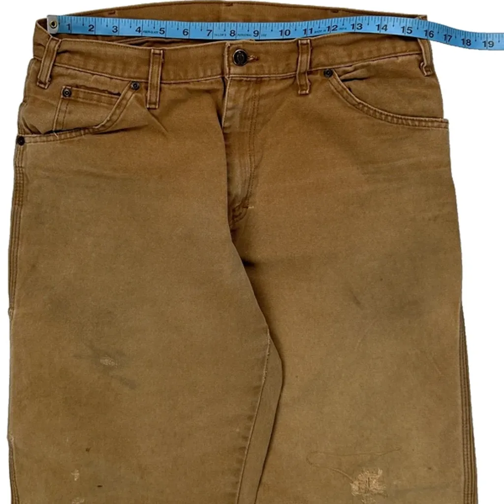 Dickies Carpenter Trousers - 32W 32L Brown Cotton - Image 8