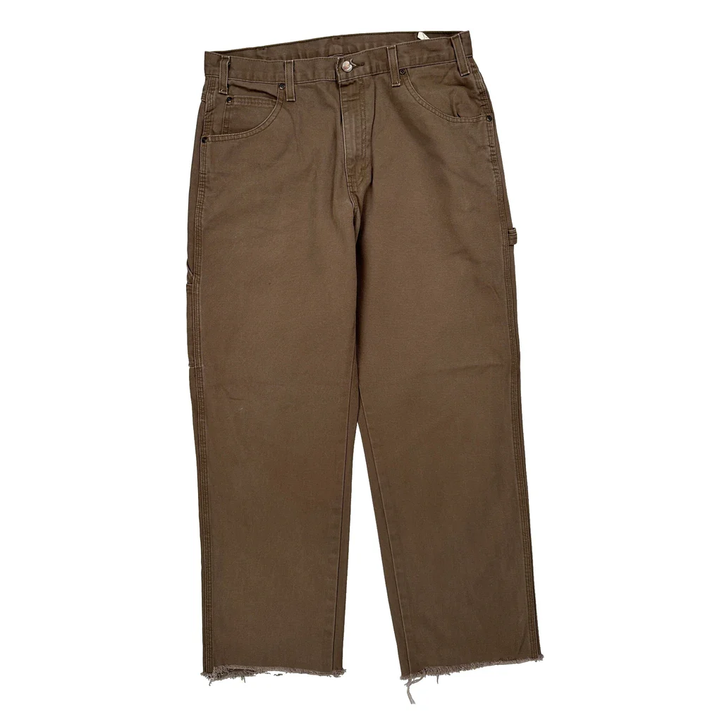 Dickies Carpenter Trousers - 32W 30L Brown Cotton - Image 2