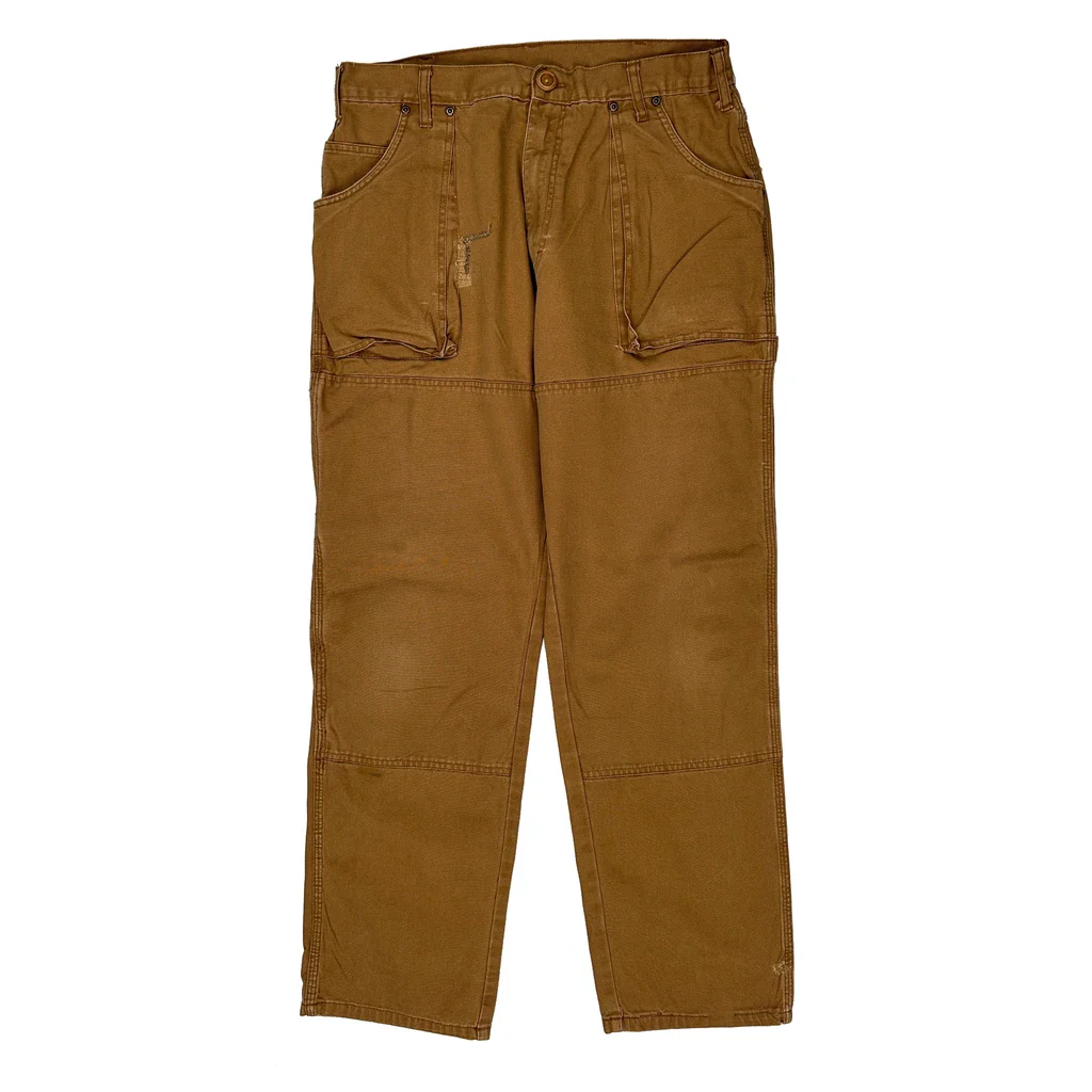 Dickies Double Knee Carpenter Trousers - 32W 31L Brown Cotton - Image 2