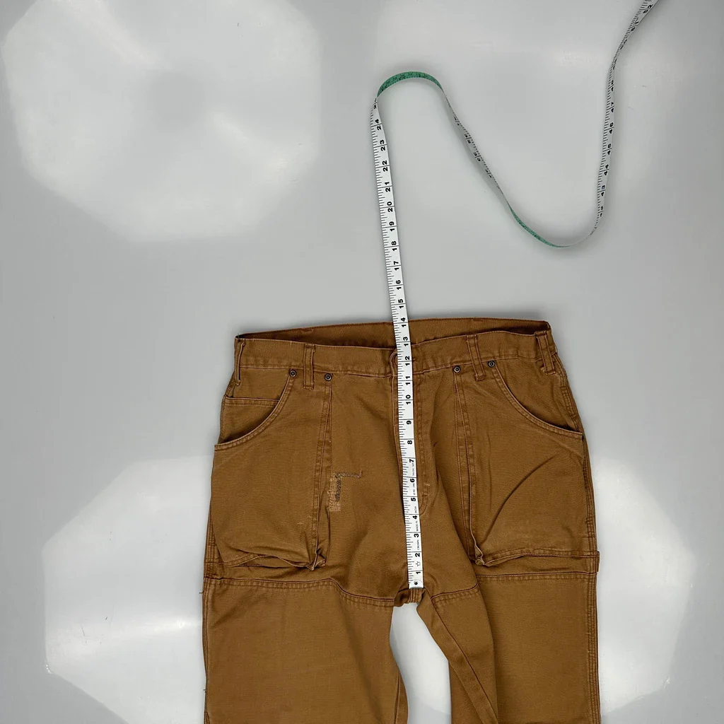 Dickies Double Knee Carpenter Trousers - 32W 31L Brown Cotton - Image 5