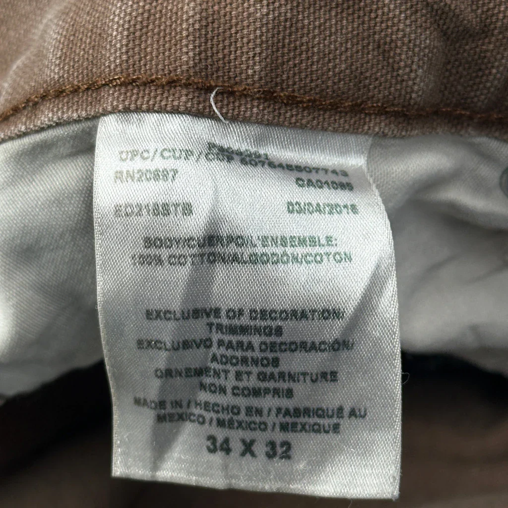 Dickies Carpenter Trousers - 32W 31L Brown Cotton - Image 6