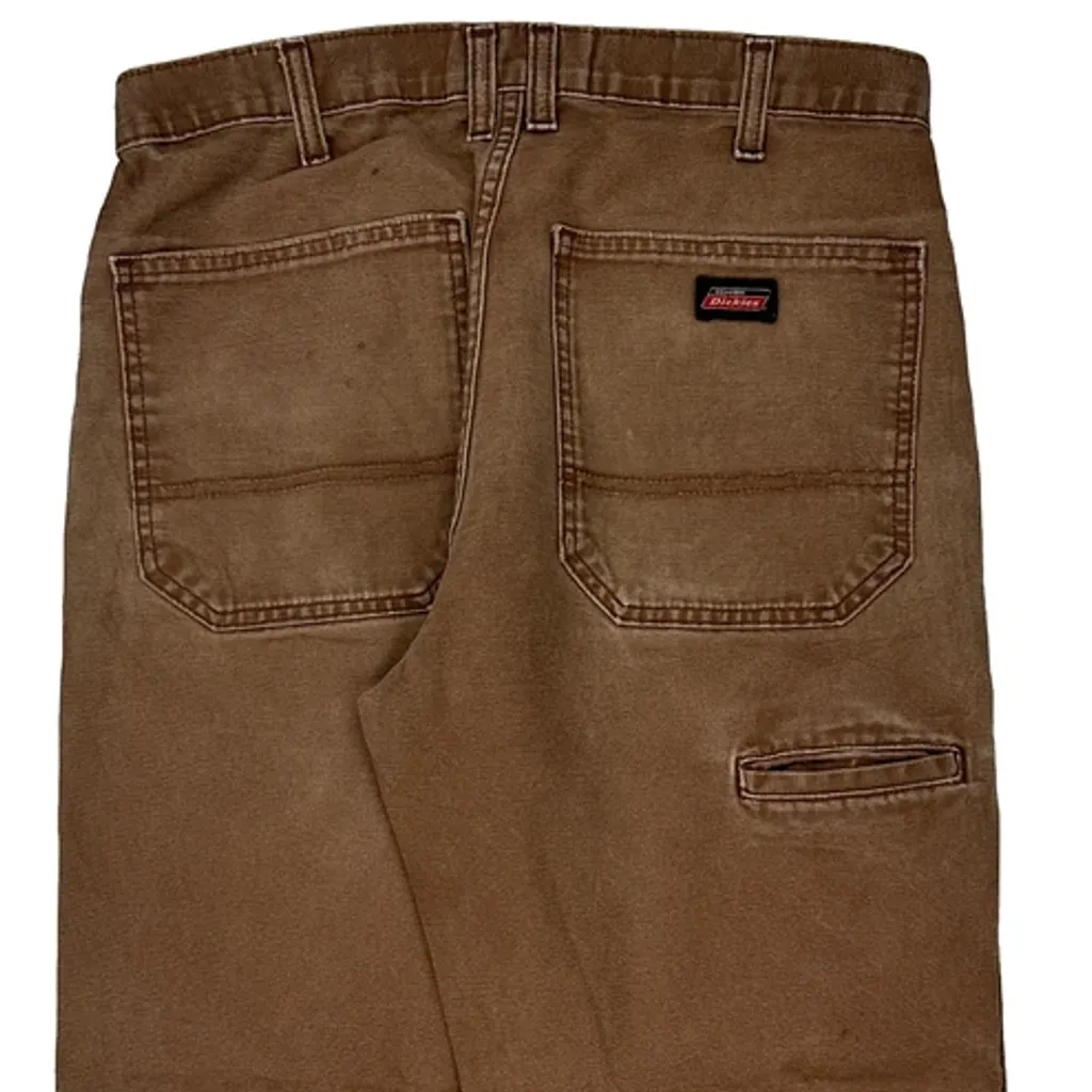 Dickies Carpenter Trousers - 32W 31L Brown Cotton - Image 8