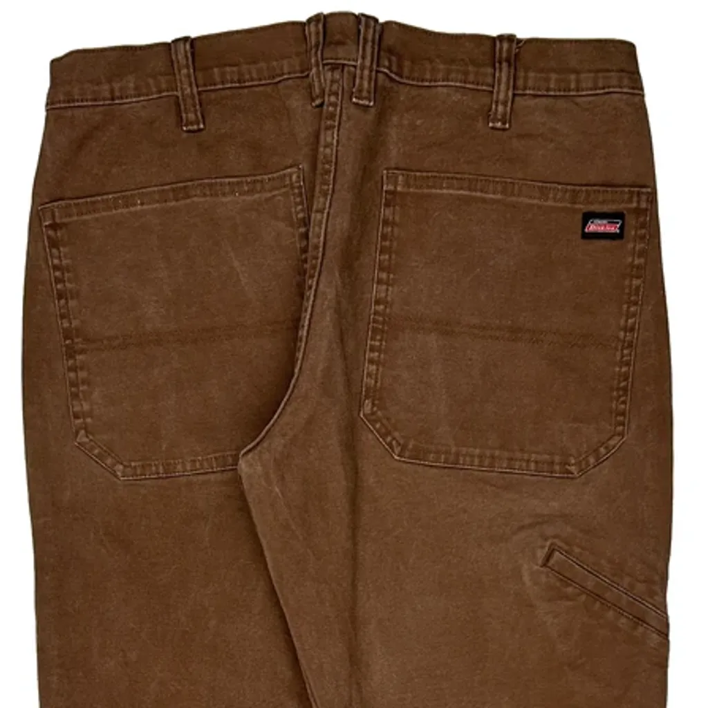 Dickies Carpenter Trousers - 32W 32L Brown Cotton - Image 8