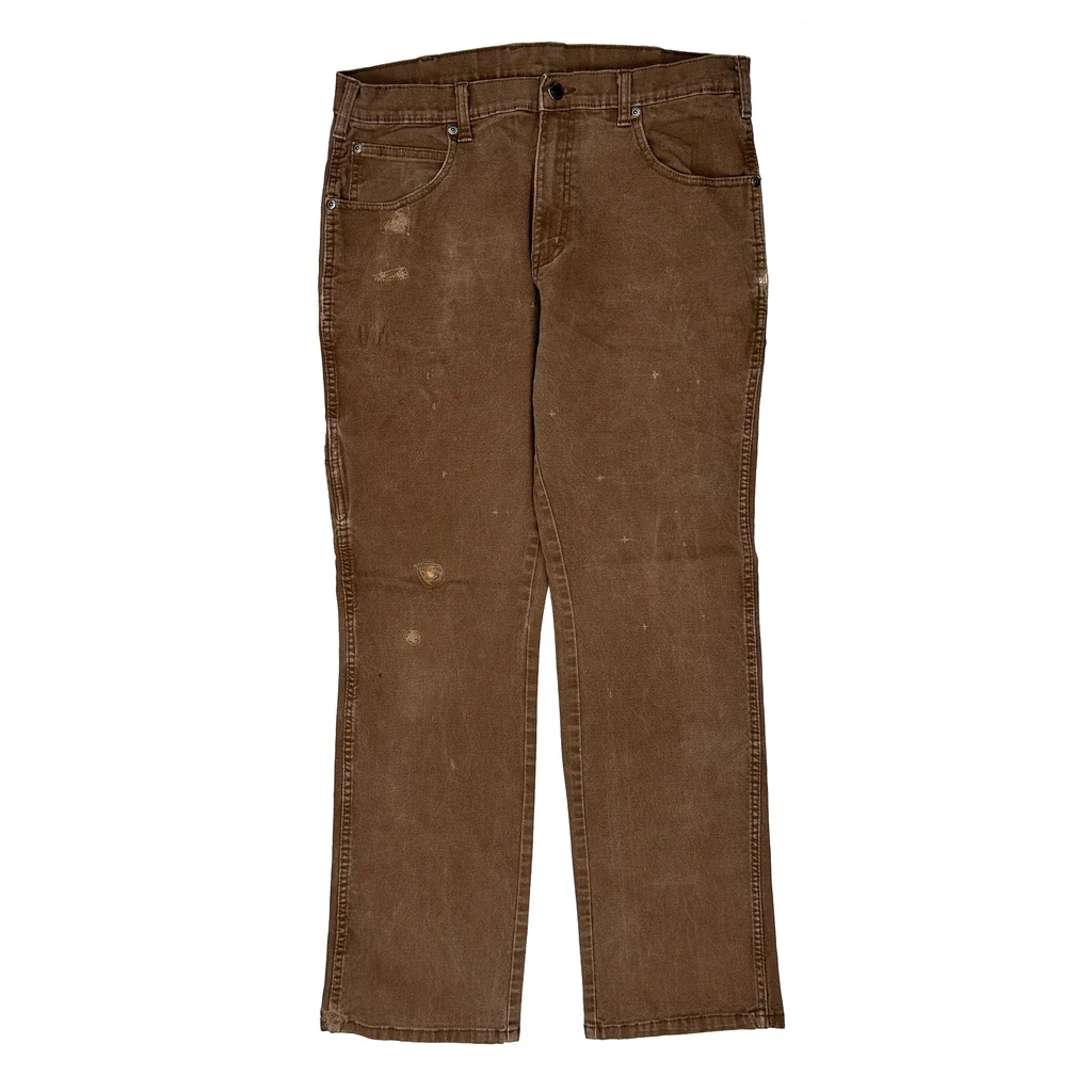 Dickies Carpenter Trousers - 32W 30L Brown Cotton - Image 2