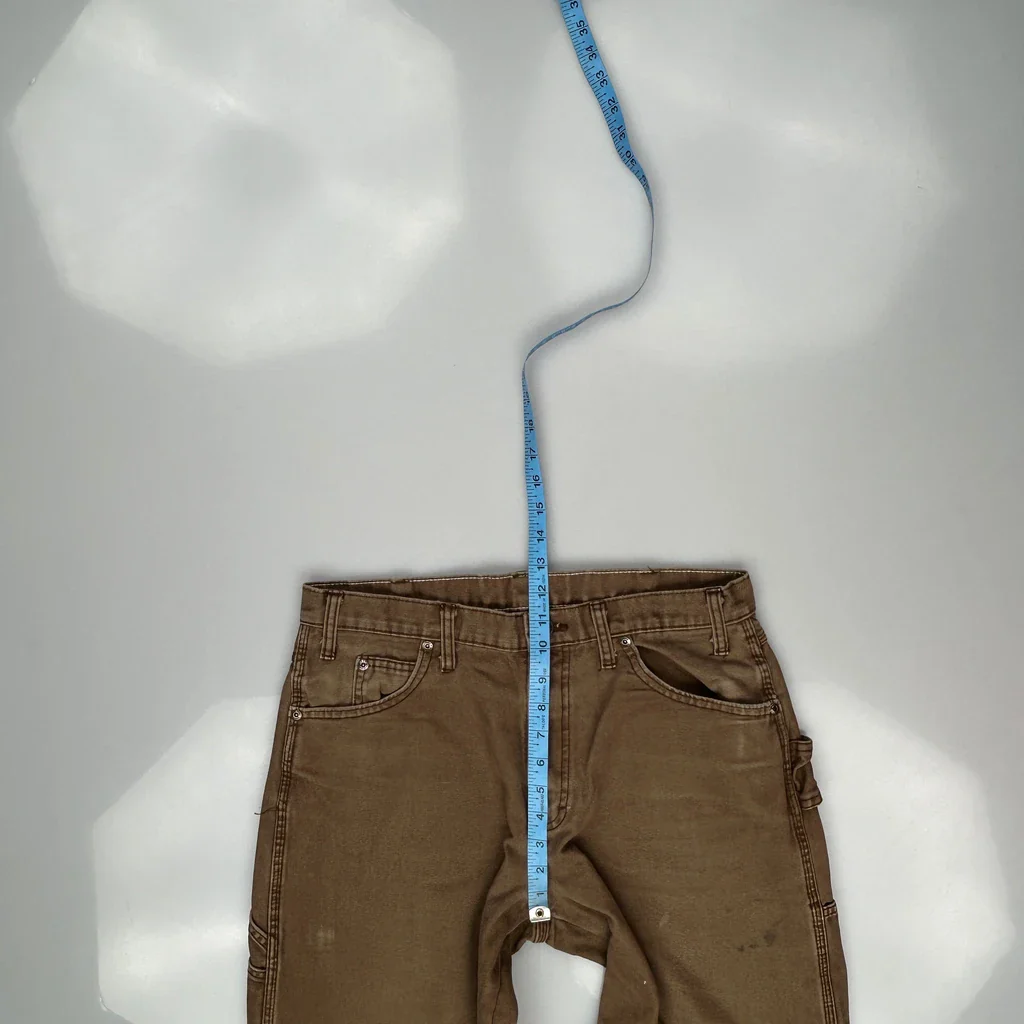 Dickies Carpenter Trousers - 32W 30L Brown Cotton - Image 4