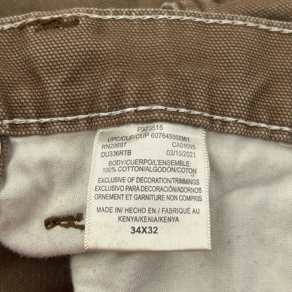Dickies Carpenter Trousers - 32W 30L Brown Cotton - Image 6