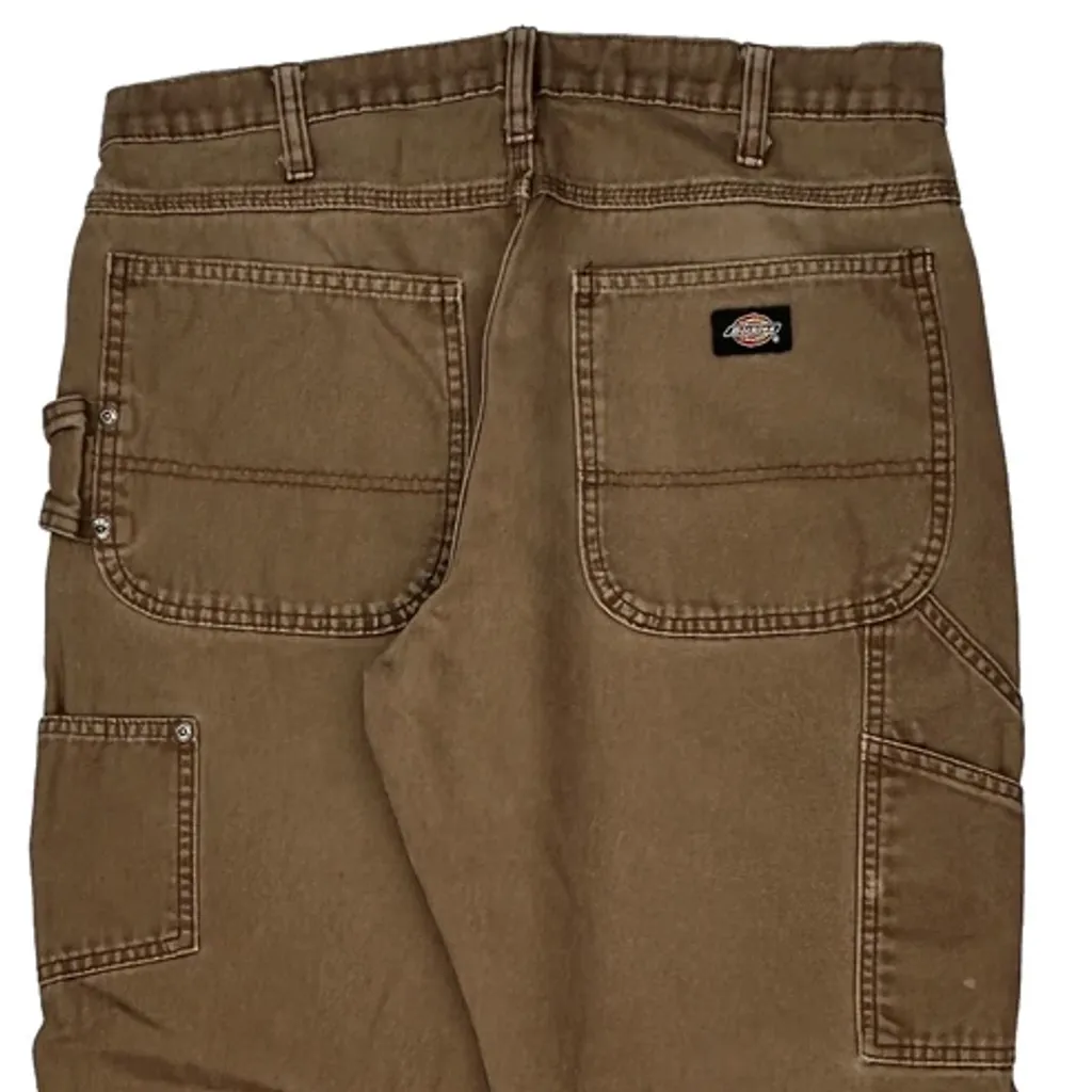 Dickies Carpenter Trousers - 32W 30L Brown Cotton - Image 9